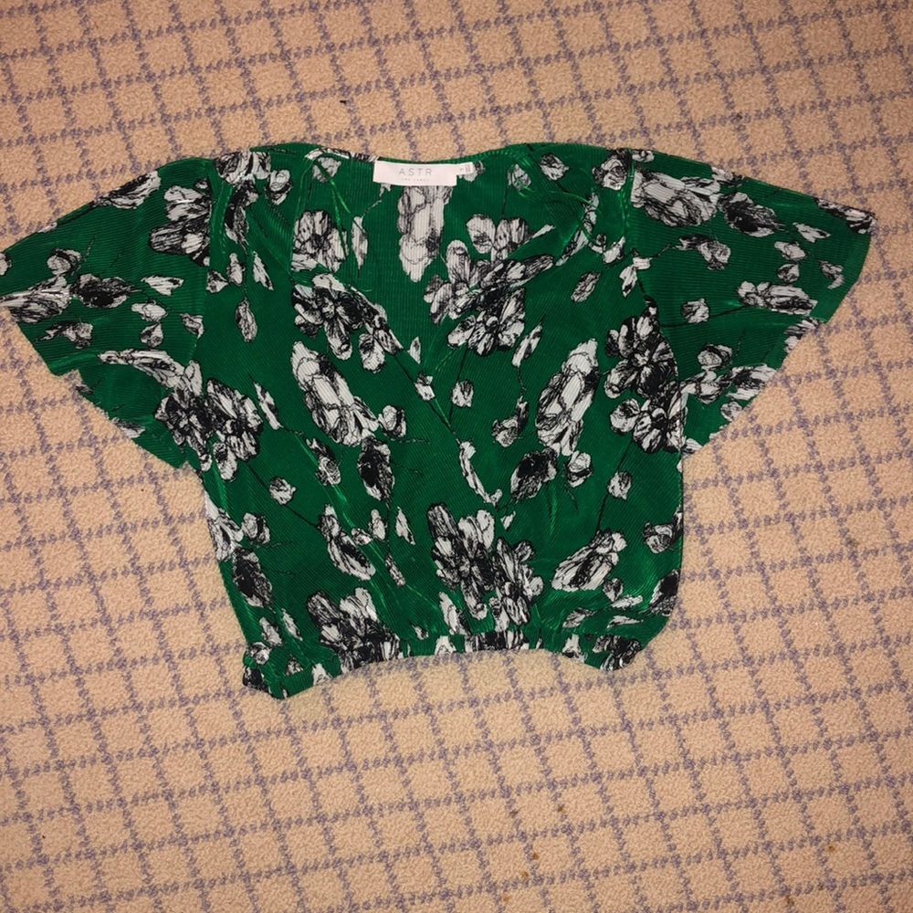 green blouse